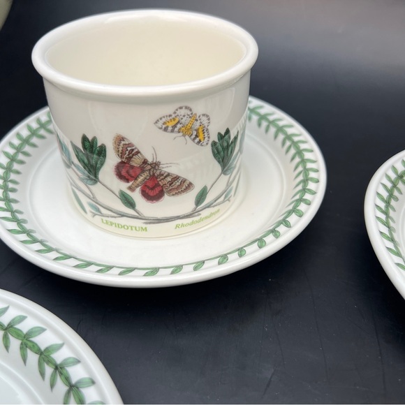 Portmeirion Botanic Garden 4 Floral Mug and Saucer Set Vintage Made in Britain - Picture 6 of 8